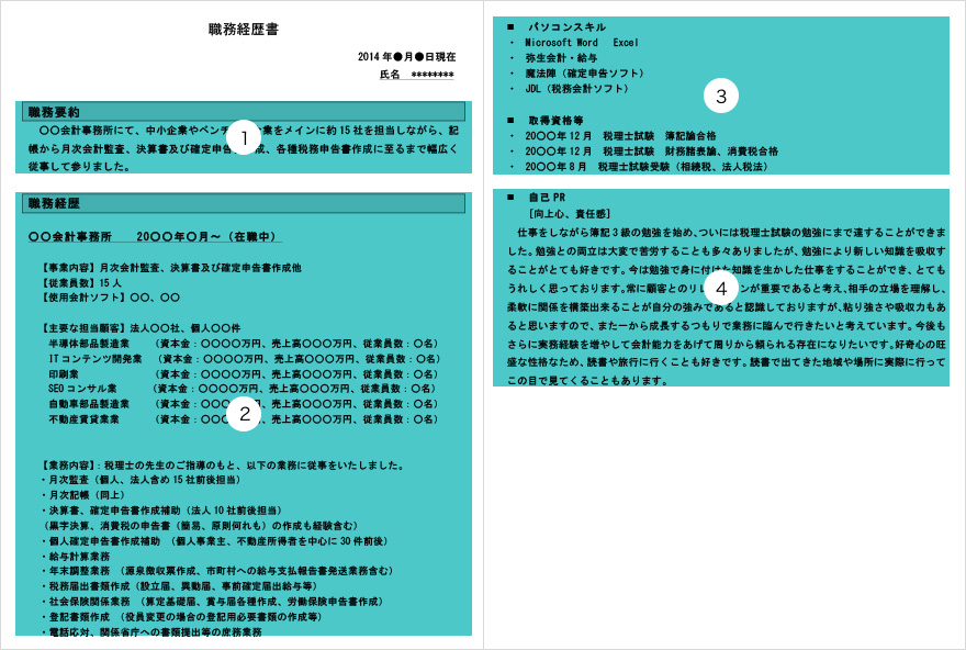 職務経歴書の書き方のポイント